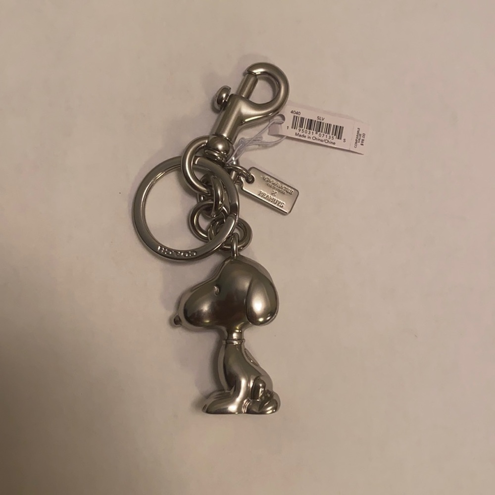 Coach X Peanuts Snoopy metal bag charm/key chain
